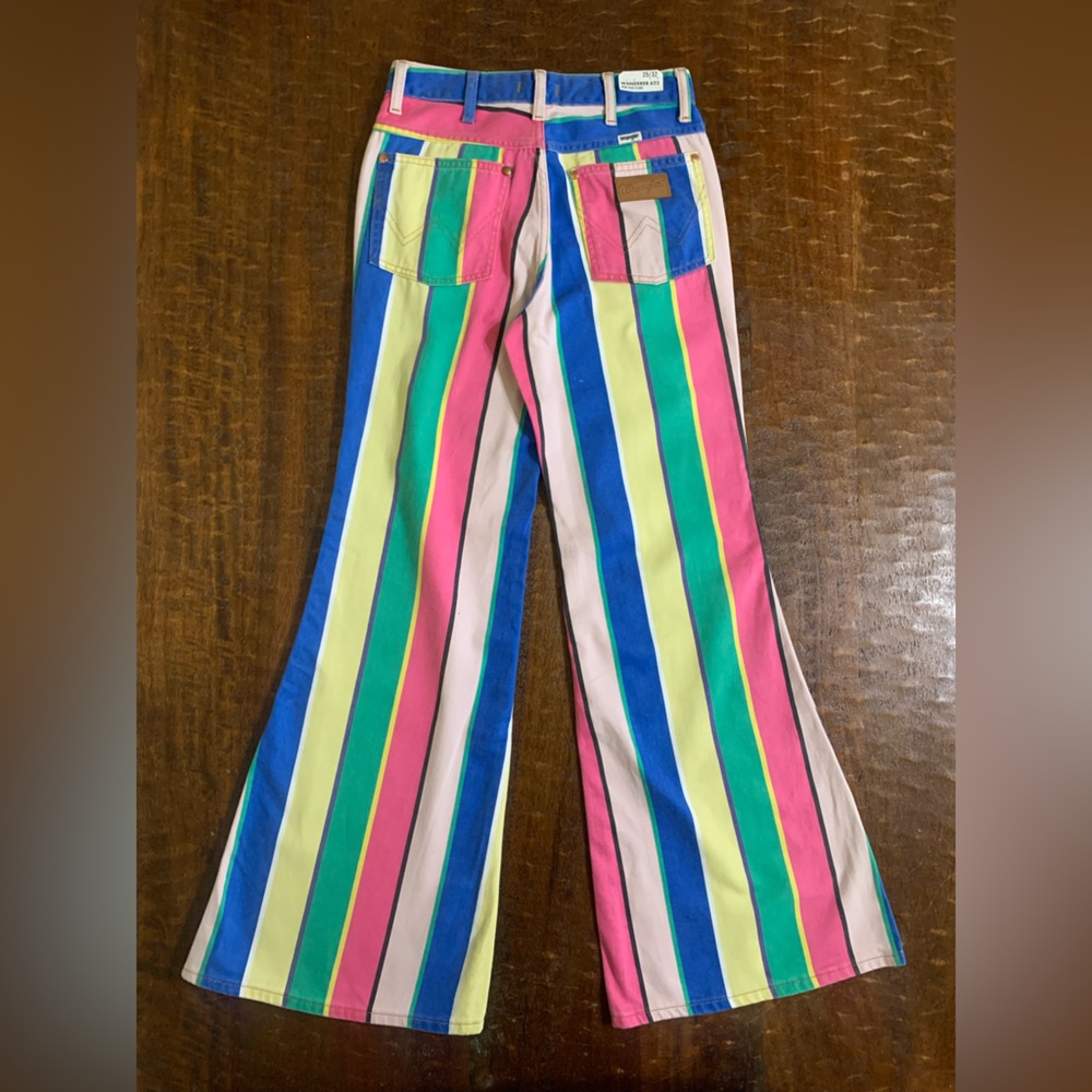 NWOT Free People x Wrangler Size 25x32 Wanderer 622 Rainbow Pop High Rise Jeans - Picture 16 of 16